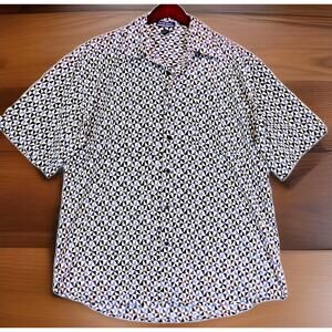 David Adams Collection Men's Shirt Short Sleeve Button Up w/ Pocket Size Large